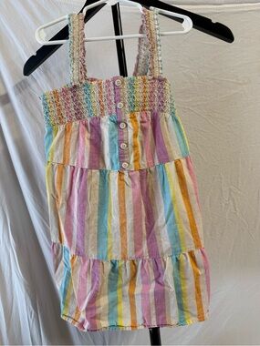 Cat & Jack Pastel Rainbow Stripe Sundress - Pink, Yellow, Blue, Purple, Green